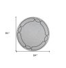 7' Round Ivory Round Indoor Outdoor Area Rug