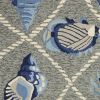 8' Round Gray Round Abstract Handmade Indoor Outdoor Area Rug