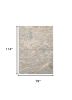 7' X 10' Sand Grey Machine Woven Abstract Indoor Area Rug