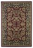8' X 11' Red Black Machine Woven Floral Traditional Indoor Area Rug