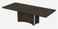 Seven Piece Gray Solid Wood Dining Set with Six Chairs