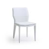 Set of Two White Slipcovered Upholstered Faux Leather Dining s
