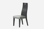 Set of Two Gray Upholstered Faux Leather Dining Arm Chairs