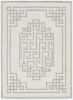 2' X 4' Gray and Ivory Wool Medallion Hand Tufted Area Rug