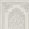 2' X 4' Gray and Ivory Wool Medallion Hand Tufted Area Rug