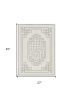 2' X 4' Gray and Ivory Wool Medallion Hand Tufted Area Rug