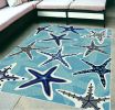 5' X 8' Blue Round Abstract Handmade Indoor Outdoor Area Rug