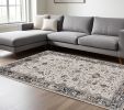 10' X 13' Gray and Ivory Area Rug