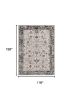 10' X 13' Gray and Ivory Area Rug