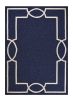 5' X 7' Blue and Ivory Handmade Indoor Outdoor Area Rug