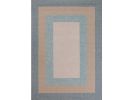 3' X 5' Blue and Beige Handmade Indoor Outdoor Area Rug
