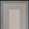 8' X 11' Blue and Beige Handmade Indoor Outdoor Area Rug