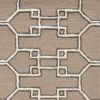 5' X 7' Mocha Geometric Pattern Wool Indoor Area Rug
