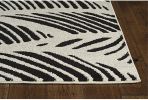 8' X 11' Black and White Abstract Indoor Outdoor Area Rug
