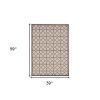 3' X 5' Ivory Or Grey Polypropylene Rug