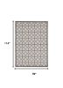 7' X 9' Ivory Or Grey Geometric Diamond Indoor Outdoor Area Rug