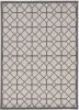 7' X 11' Ivory Or Grey Geometric Diamonds Indoor Outdoor Area Rug