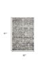 5' X 8' Grey Polyester Or  Viscose Rug
