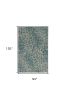 8' X 11' Teal Blue Abstract Indoor Outdoor Area Rug