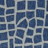 8' X 11' Blue and Gray Abstract Indoor Outdoor Area Rug
