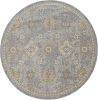 3' X 5' Sage Green Floral Vine Bordered Wool Indoor Area Rug