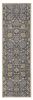 3' X 5' Taupe Floral Vine Bordered Wool Indoor Area Rug