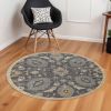 108 X 108 Taupe Wool Rug