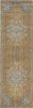 2' X 7' Coffee Vintage Medallion Bordered Wool Indoor Runner Rug