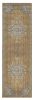 2' X 7' Coffee Vintage Medallion Bordered Wool Indoor Runner Rug