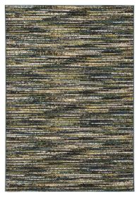 9' X 13' Grey Or Green Abstract Design Indoor Area Rug