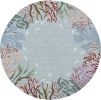 90 X 90 Blue Polyester Rug