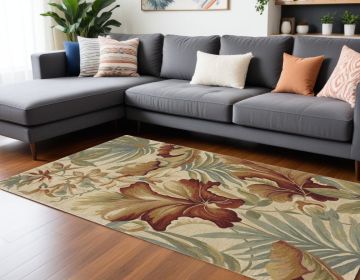 102 X 138 Ivory  Wool Rug