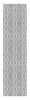 2' X 8' Grey Geometric Lines Runner Rug