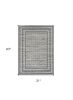 2' X 8' Grey Bordered Runner Rug