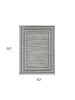 5' X 8' Gray Striped Indoor Outdoor Area Rug