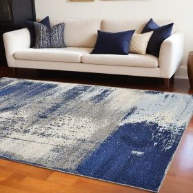 8' X 10' Blue Shag Area Rug