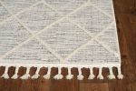 5' X 8' Gray And Ivory Abstract Area Rug