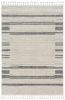8' Runner Gray and Ivory Abstract Area Rug
