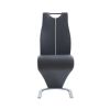 Set of Two Gray And Silver Upholstered Dining Side Chairs
