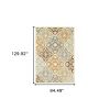 8' X 11' Gray and Ivory Moroccan Indoor Outdoor Area Rug