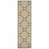 2' X 8' Gray Moroccan Indoor Outdoor Area Rug