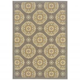 8' X 11' Gray Moroccan Indoor Outdoor Area Rug