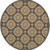 8' X 8' Gray Round Moroccan Indoor Outdoor Area Rug