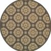 8' X 8' Gray Round Moroccan Indoor Outdoor Area Rug