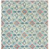 7' X 10' Blue and Ivory Moroccan Indoor Outdoor Area Rug