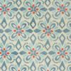 7' X 10' Blue and Ivory Moroccan Indoor Outdoor Area Rug
