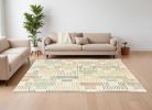 9' X 12' Ivory Multi Neutral Tone Scratch Indoor Area Rug