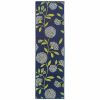 2' X 3' Blue and Green Floral Indoor Outdoor Area Rug