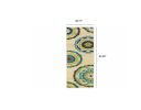 2' X 8' Green And Ivory Floral Indoor Outdoor Area Rug