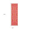 8' Runner Pink and Orange Moroccan Indoor Outdoor Area Rug
